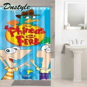 Phineas And Ferbs Shower Curtain Waterproof Bathroom Sets Window Curtains