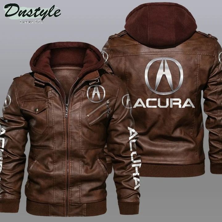 Acura hooded leather jacket