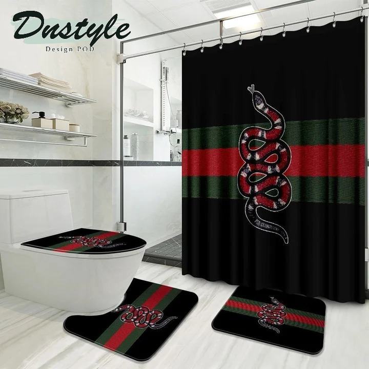 Gucci Limited Edition Brand Bathroom Luxury Fashion Set Shower Curtain #10