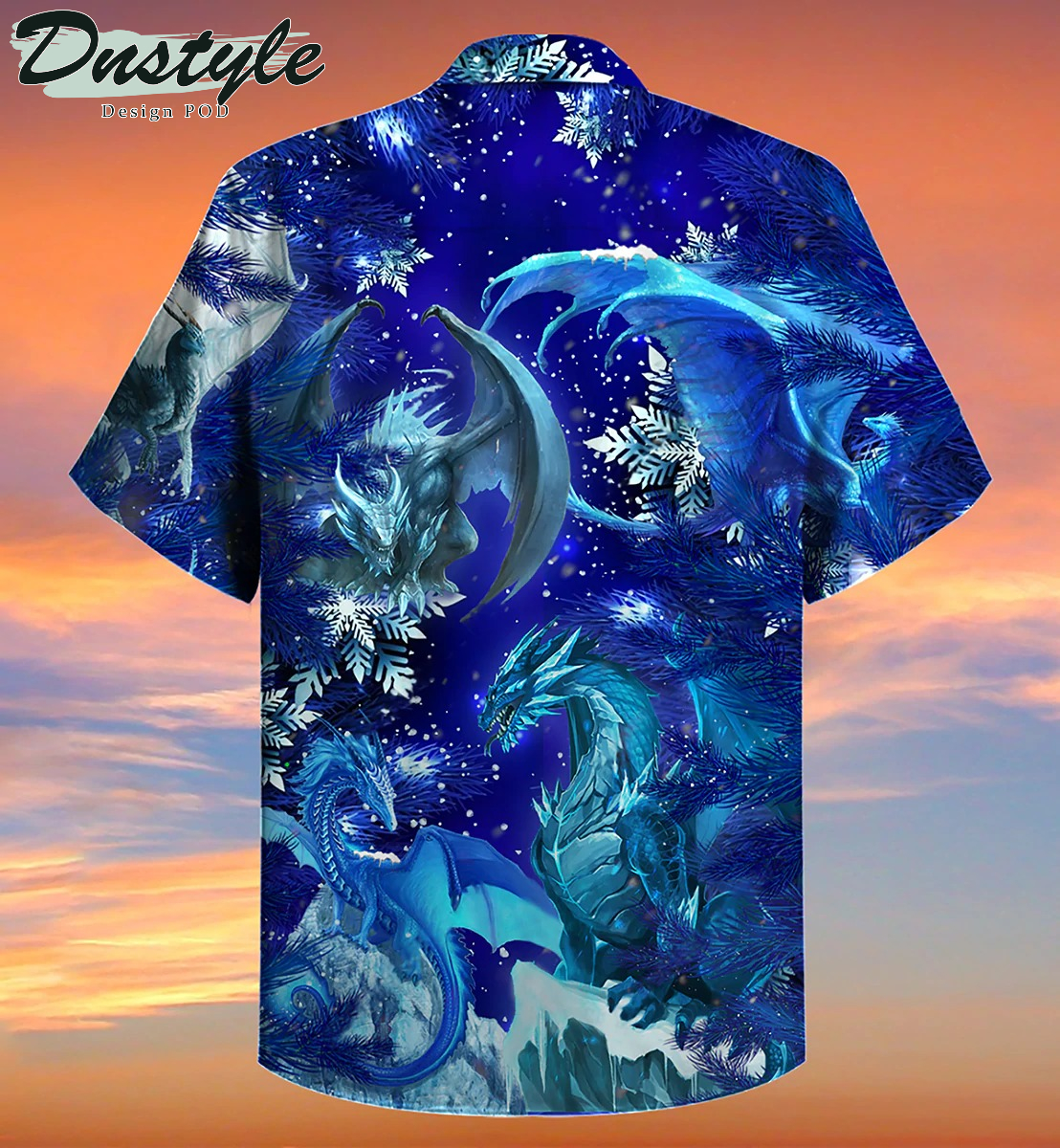 Dragon Merry Xmas Snow Love Life Hawaiian Shirt