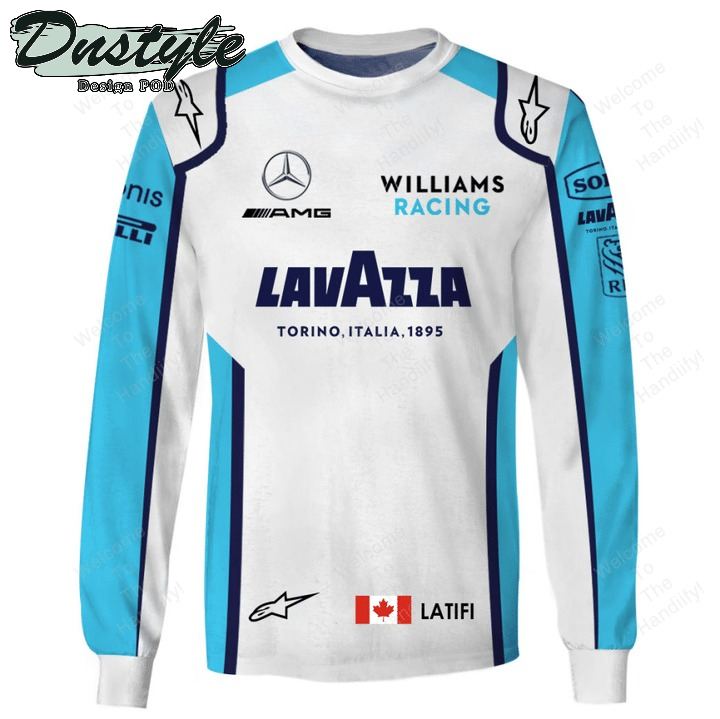 Nicholas Latifi Williams Racing Sofina Lavazza White All Over Print 3D Hoodie