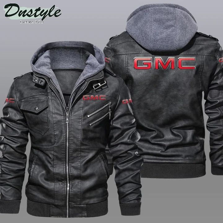 GMC hooded leather jacket