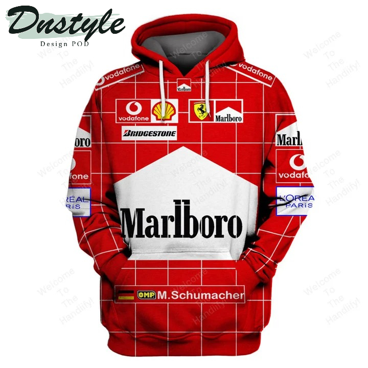 Michael Schumacher Marlboro Omp Bridgestone Vodafone All Over Print 3D Hoodie