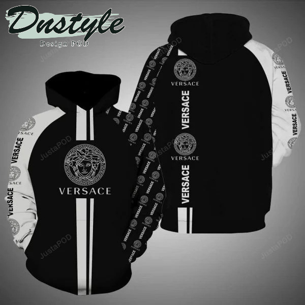 Versace Back And White All Over Print 3D Hoodie