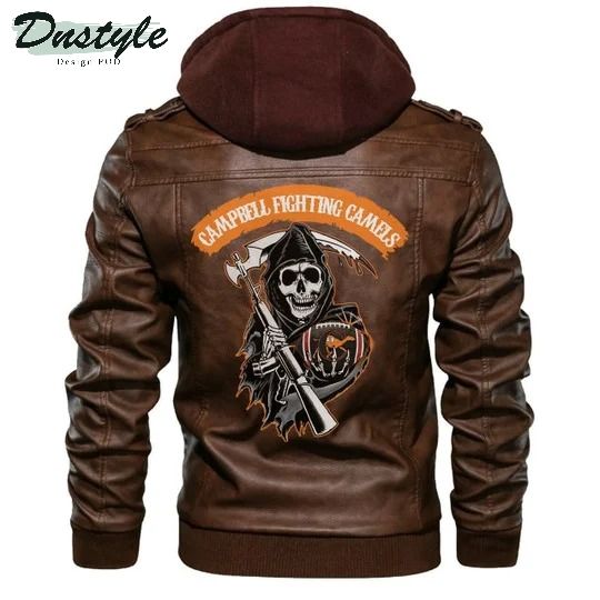 Campbell Fighting Camels Ncaa Football Sons Of Anarchy Brown Leather Jacket
