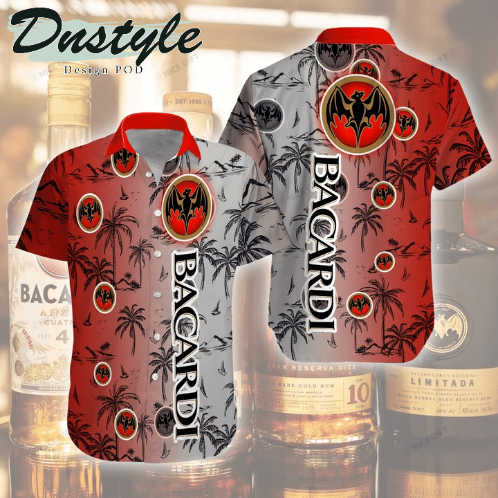 Bacardi whisky hawaiian 3d shirt
