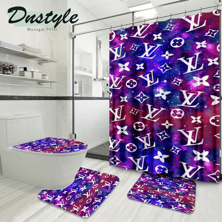 Louis Vuitton Galaxy Luxury Fashion Brand Bathroom Set Shower Curtain #79