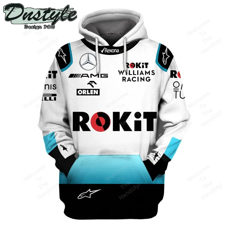 Rokit Williams Racing Rexona White All Over Print 3D Hoodie