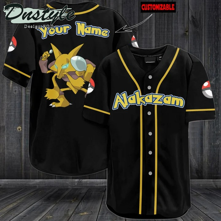 Pokemon Alakazam Black Baseball Jersey