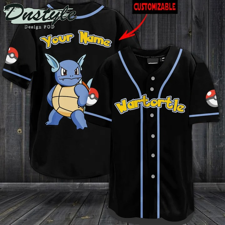Pokemon Wartortle Black Baseball Jersey