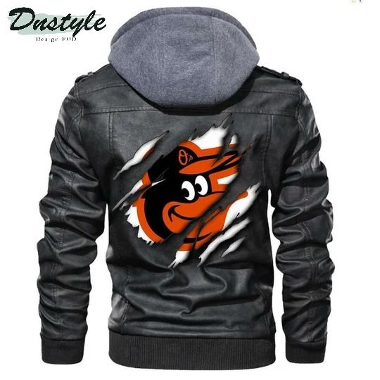 Baltimore Orioles Mlb Baseball Sons Of Anarchy Black Leather Jacket