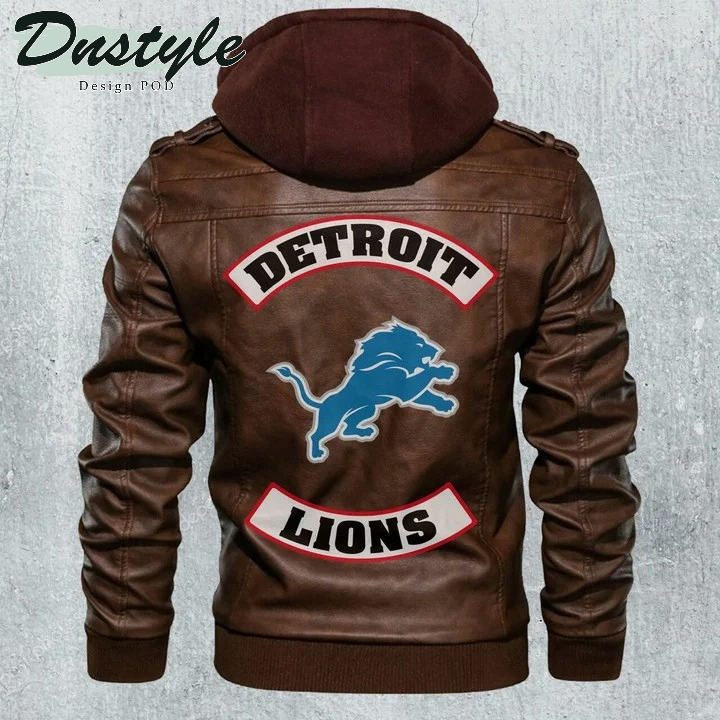 Detroit Lions NFL Football Leather Jacket