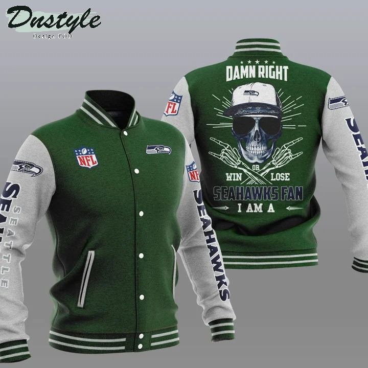 Seattle Seahawks NFL Damn Right Varsity Baseball Jacket