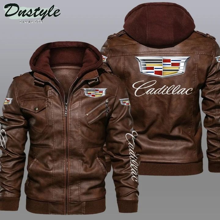 Cadillac hooded leather jacket