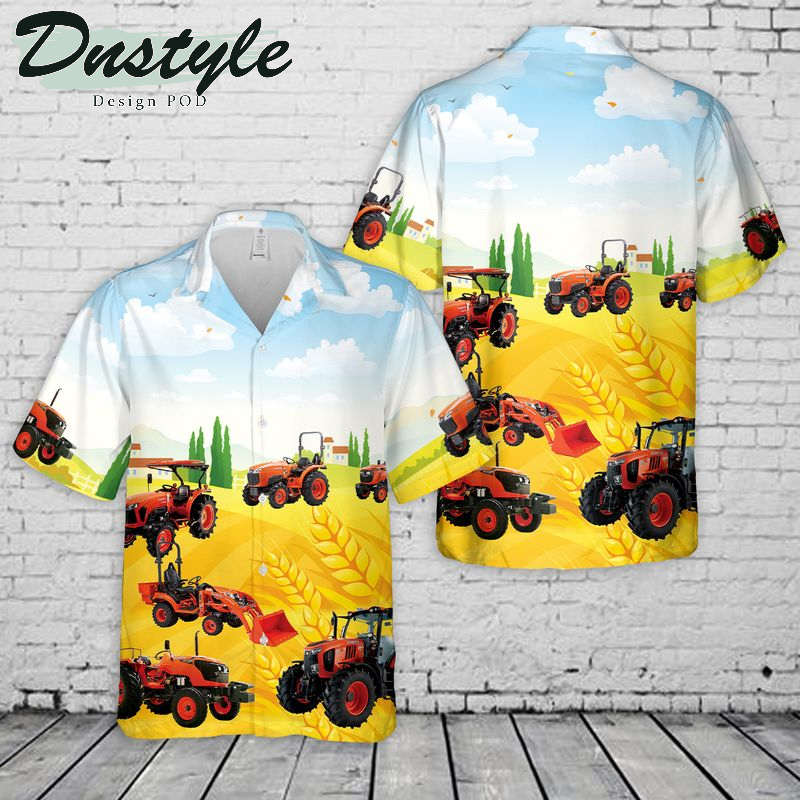 Kubota Tractor Hawaiian Shirt