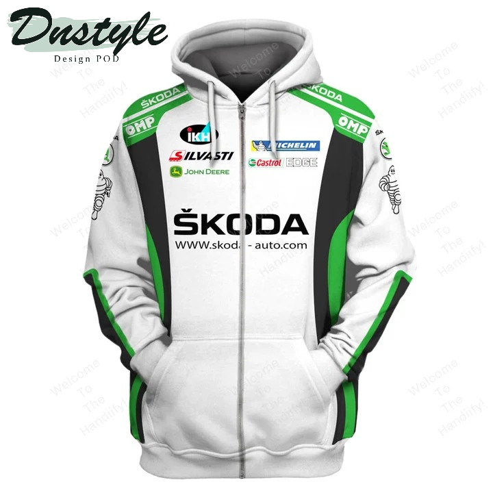Skoda Motorsport Racing Omp John Deere Castrol Edge Michelin All Over Print 3D Hoodie