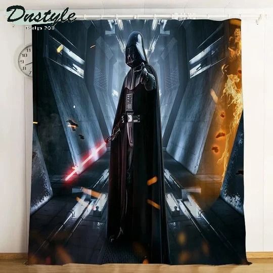 Star Wars Black Darth Vader 3d Printed Window Curtains