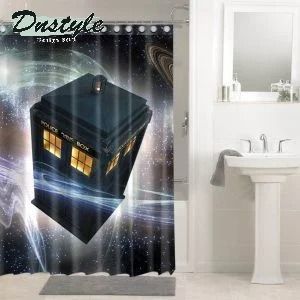 Dr Who Tardis Police Public Call Box Drama TV Series Shower Curtain Waterproof Bathroom Sets Window Curtains