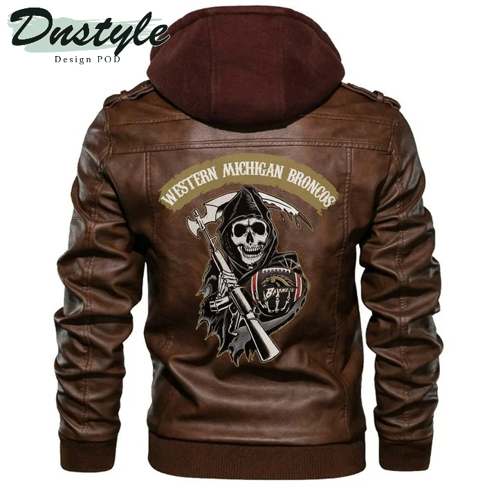 Western Michigan Broncos NCAA Football Sons Of Anarchy Brown Leather Jacket