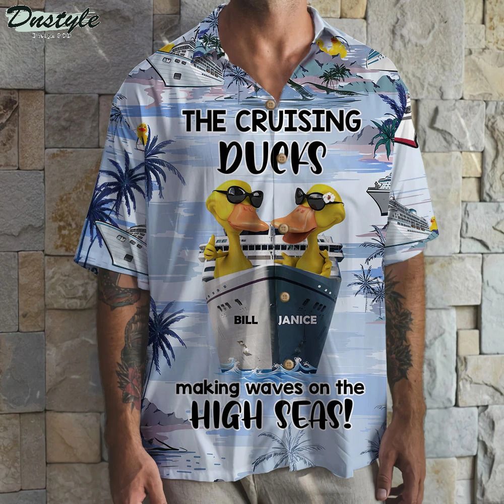 Personalized The Cruising Duck Making Waves On The High Seas Hawaiian Shirt