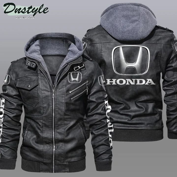 Honda hooded leather jacket