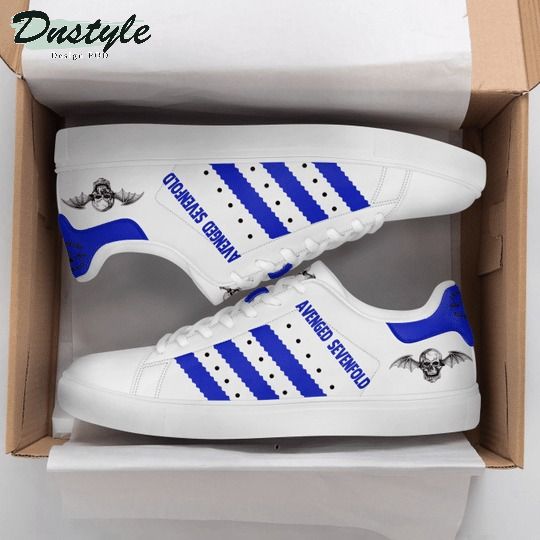Avenged Sevenfold white blue stan smith low top shoes