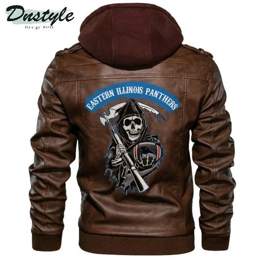 Eastern Illinois Panthers Ncaa Football Sons Of Anarchy Brown Leather Jacket