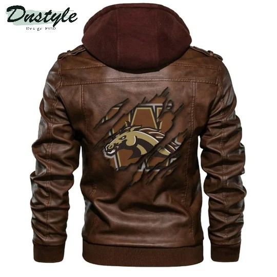 Western Michigan Broncos Ncaa Brown Leather Jacket