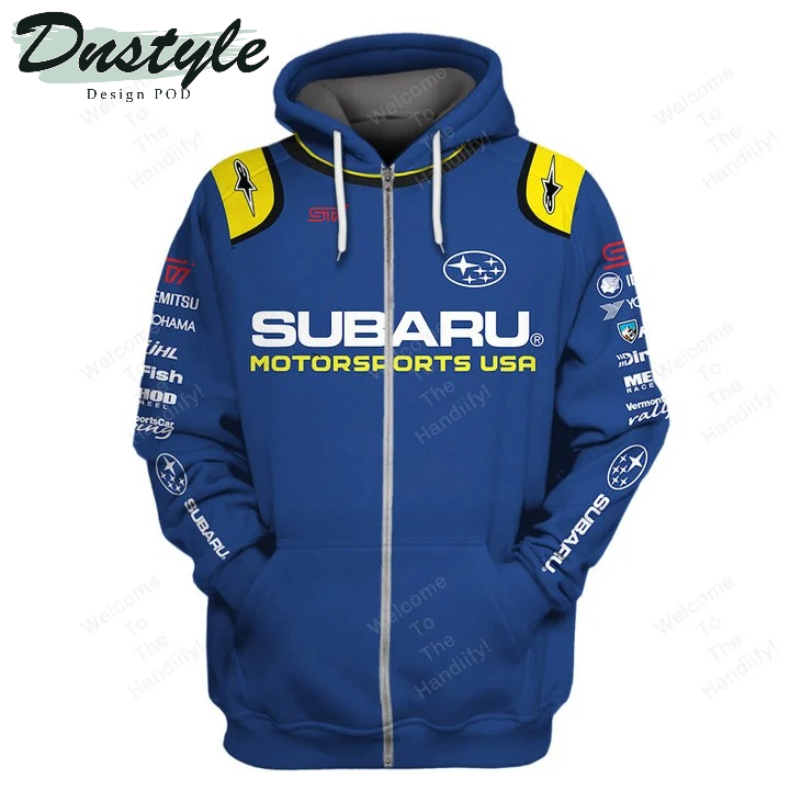 Subaru Motorsports Usa Racing All Over Print 3D Hoodie