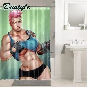 Overwatch Game Characters Zarya Shower Curtain Waterproof Bathroom Sets Window Curtains