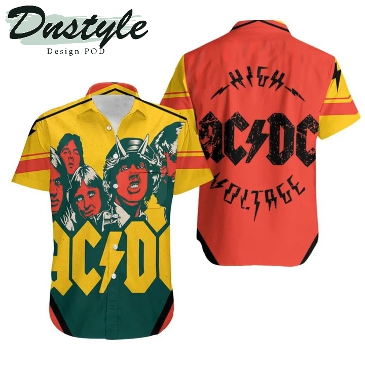 Acdc Band Hawaiian Casual Shirt