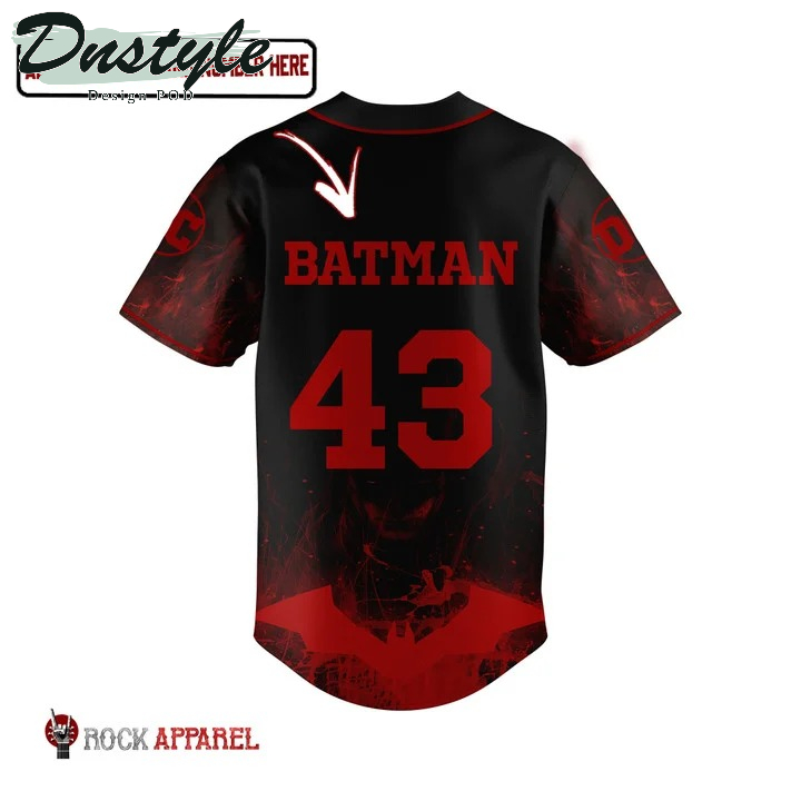 Personalized Batman 3D All Over Printed Baseball Jersey 