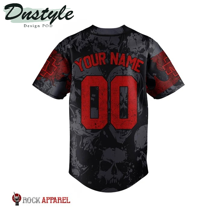 Personalized Rammstein Red 3D All Over Printed Baseball Jersey