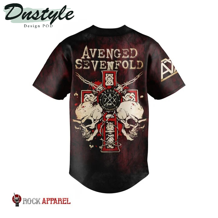 Personalized Avenged Sevenfold 3D All Over Printed Baseball Jersey 