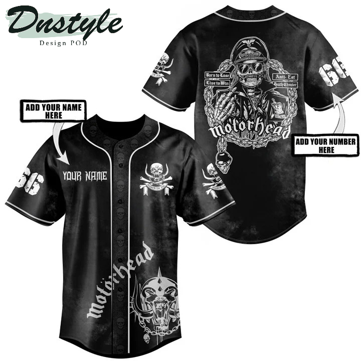 Personalized Motorhead 3D All Over Printed Baseball Jersey