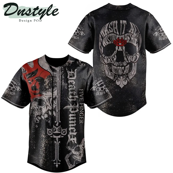 5FDP, Five Finger Death Punch 3D All Over Printed Baseball Jersey