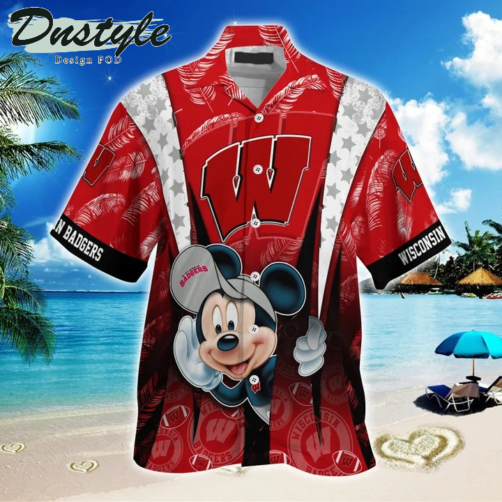 Wisconsin Badgers Mickey NCAA Summer Hawaii Shirt