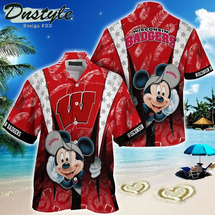Wisconsin Badgers Mickey NCAA Summer Hawaii Shirt