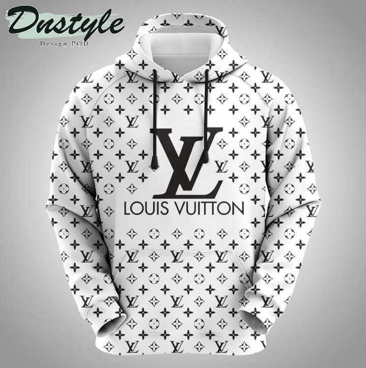 LV White Brand All Over Print 3d Hoodie
