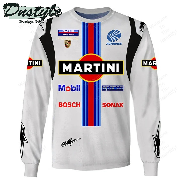 Porsche Martini Racing Mobil Bosch Sonax Sparco White All Over Print 3D Hoodie