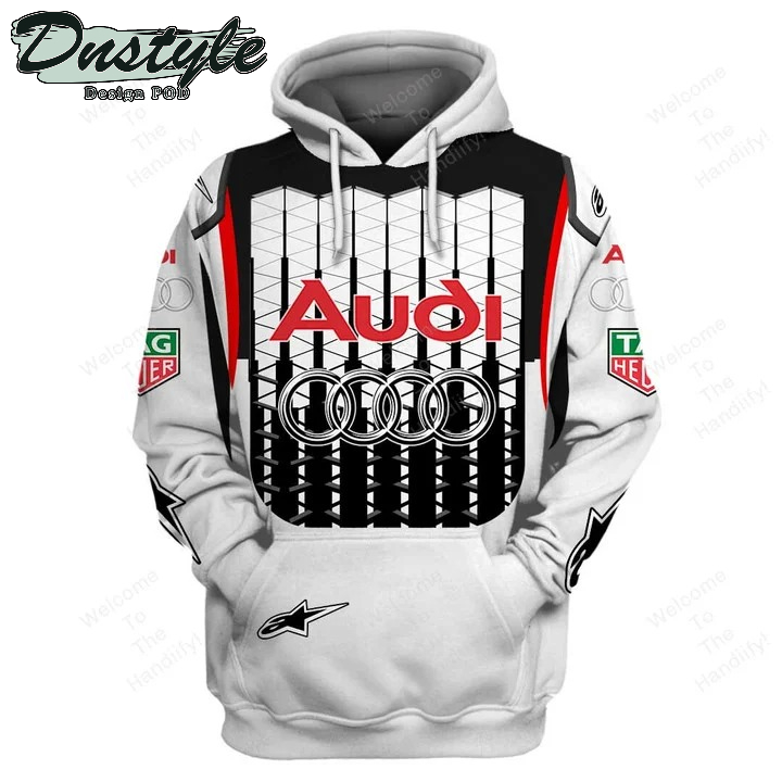 Audi Racing Tag Heuer White All Over Print 3D Hoodie