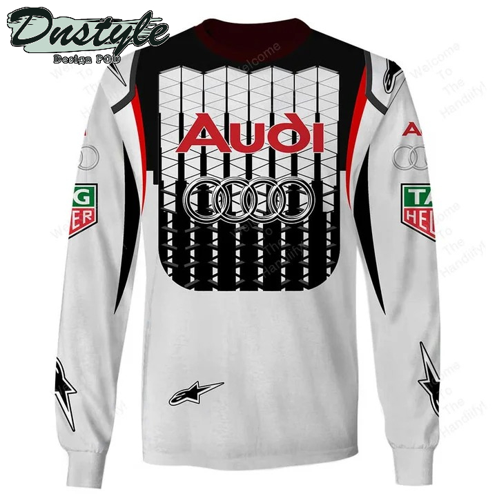 Audi Racing Tag Heuer White All Over Print 3D Hoodie