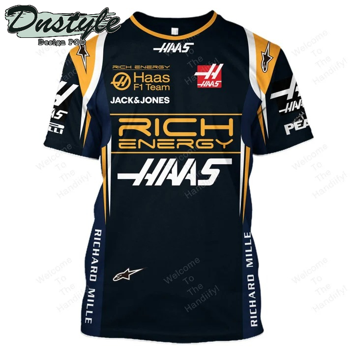 Haas F1 Team Racing Rich Energy Navy All Over Print 3D Hoodie