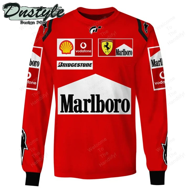 Marlboro Racing Team Bridgestone Vodafone Red All Over Print 3D Hoodie