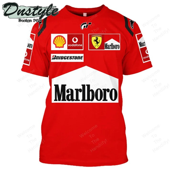 Marlboro Racing Team Bridgestone Vodafone Red All Over Print 3D Hoodie