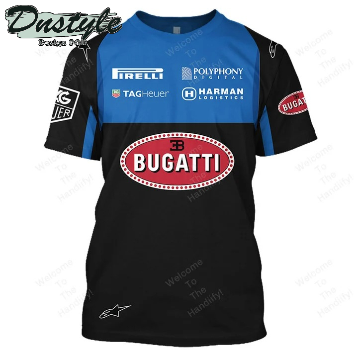 Bugatti F1 Team Racing Pirelli Tag Heuer Polyphony Digital Black All Over Print 3D Hoodie