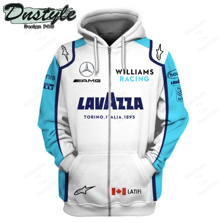 Nicholas Latifi Williams Racing Sofina Lavazza White All Over Print 3D Hoodie