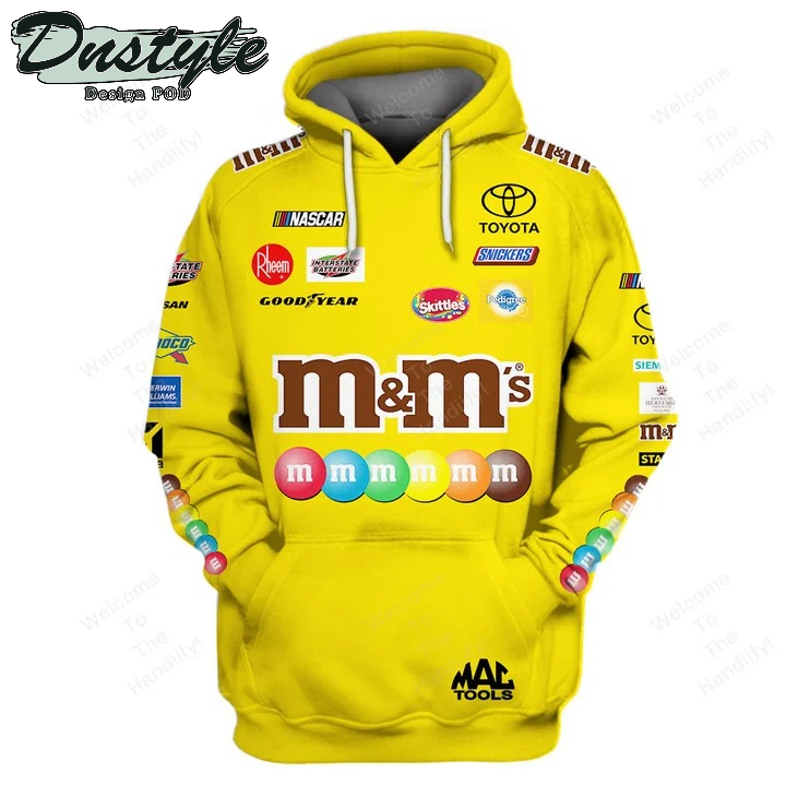 Kyle Busch M&M’S Racing Toyota Goodyear Yellow All Over Print 3D Hoodie