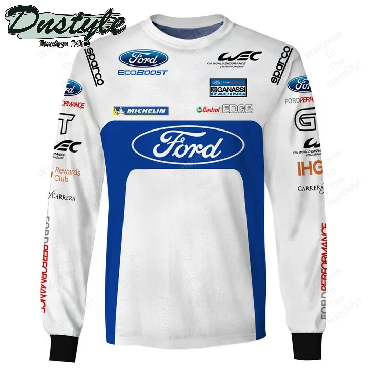 Ford Performance Racing Castrol Edge Michelin White All Over Print 3D Hoodie
