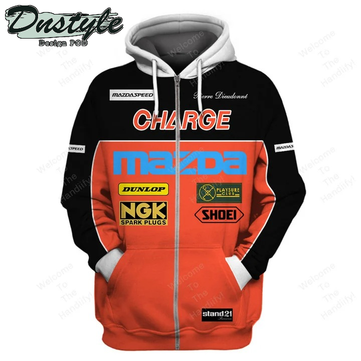 Pierre Dieudonne Charge Racing Team Mazda Orange All Over Print 3D Hoodie